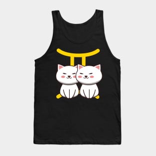 Gemini Zodiac Cat Tank Top